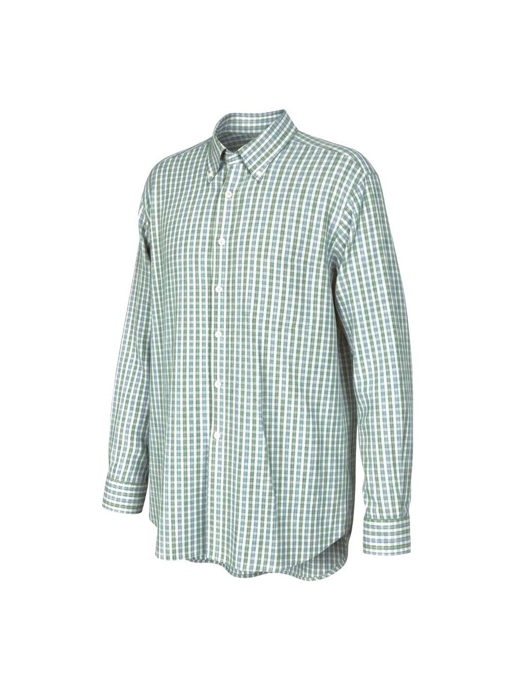 Hilditch & Key Men's 16.5x35 Checked Cotton Long Sleeve Button Down Dress Shirt
